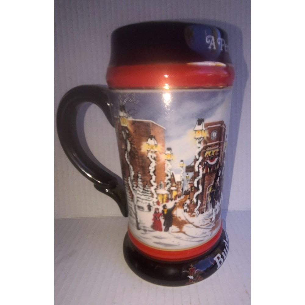 1992 Budweiser "A Perfect Christmas" Stein by Susan Sampson Anheuser Busch